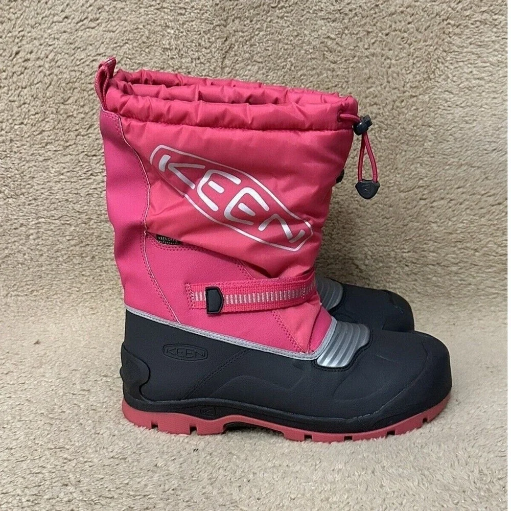 KEEN Winterport Neo DT Waterproof Snow Boots Pink Black Kids Youth 6 1026754